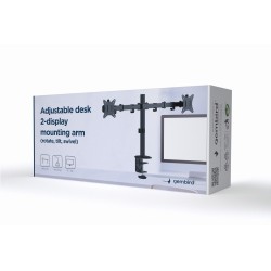 GEMBIRD BIURKOWE REGULOWANE RAMIĘ/UCHWYT NA 2 MONITORY 17-32, 100X100MM, DO 9KG