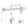 GEMBIRD BIURKOWE REGULOWANE RAMIĘ/UCHWYT NA 2 MONITORY 17-32, 100X100MM, DO 9KG GEMBIRD BIURKOWE REGULOWANE RAMIĘ/UCHWYT NA 2 MONITORY 17-32, 100X100MM, DO 9KG