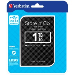 Verbatim Przenośny dysk twardy Store 'n' Go USB 3.0 Portable Hard Drive 1 TB — czarny