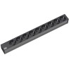 Bachmann 19"-Steckdosenleiste ALU 1HE, 9-fach 35?, schwarz, 2,0m, ohne Schalter
