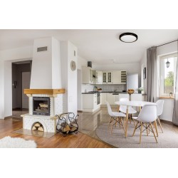 Nowoczesny plafon sufitowy LED Activejet VERDI B/G Czarno - Złoty 23W