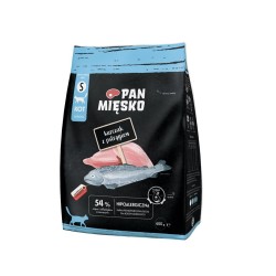 Pan Mięsko Kurczak z pstrągiem sucha karma dla kota chrupki S 400g