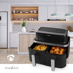 Frytkownica beztłuszczowa Nedis 2x4,2l KAAF320BK