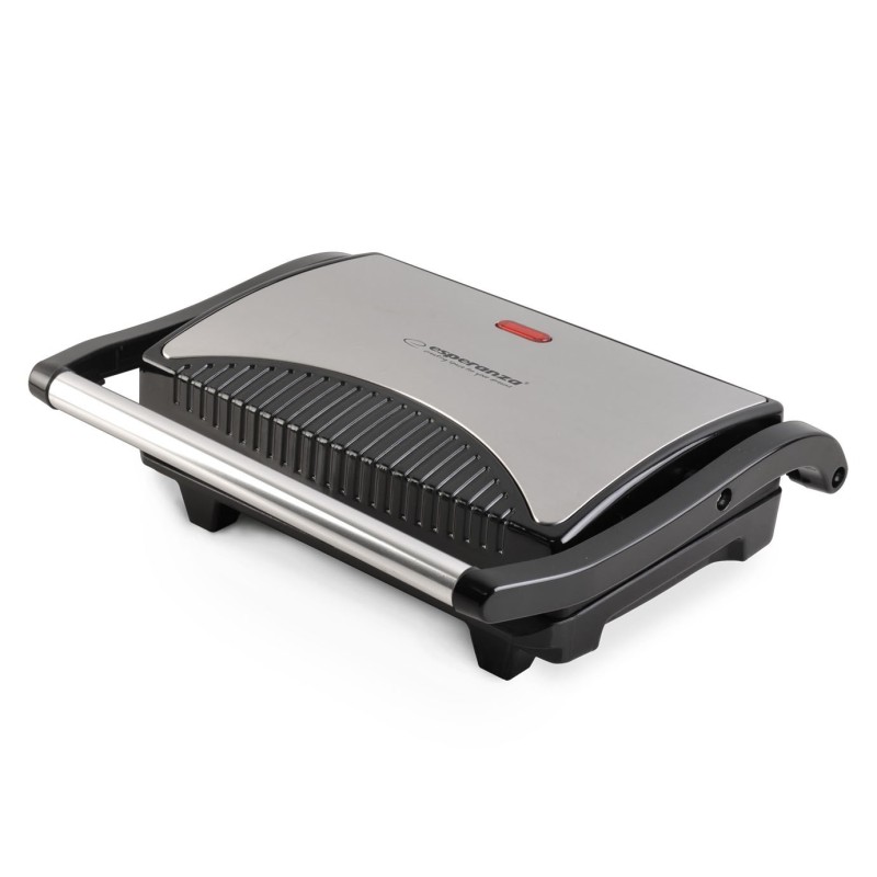 Grill elektryczny stołowy Esperanza Taleggio EKG006 (stołowy-zamknięty 750W kolor inox) Grill elektryczny stołowy Esperanza Taleggio EKG006 (stołowy-zamknięty 750W kolor inox)