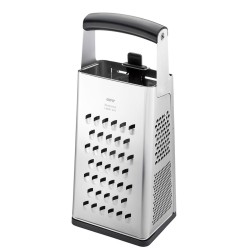 GEFU 10761 ręczna tarka / spiralizer Tarka z pojemnikiem Czarny, Srebrny
