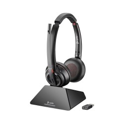 POLY Zestaw słuchawkowy Savi 8220 UC z certyfikatem Microsoft Teams DECT 1880–1900 MHz USB-A