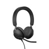 Jabra Evolve2 40 Zestaw słuchawkowy Przewodowa Opaska na głowę Biuro/centrum telefoniczne USB Typu-A Bluetooth Czarny