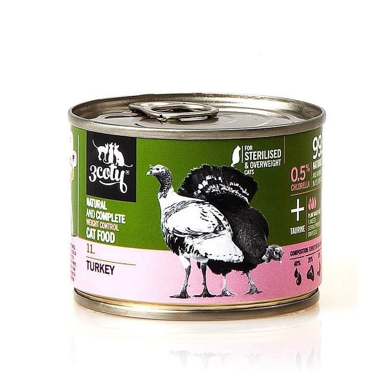 3Coty TURKEY Chlorella Weight Control Steril. 180g 3Coty TURKEY Chlorella Weight Control Steril. 180g