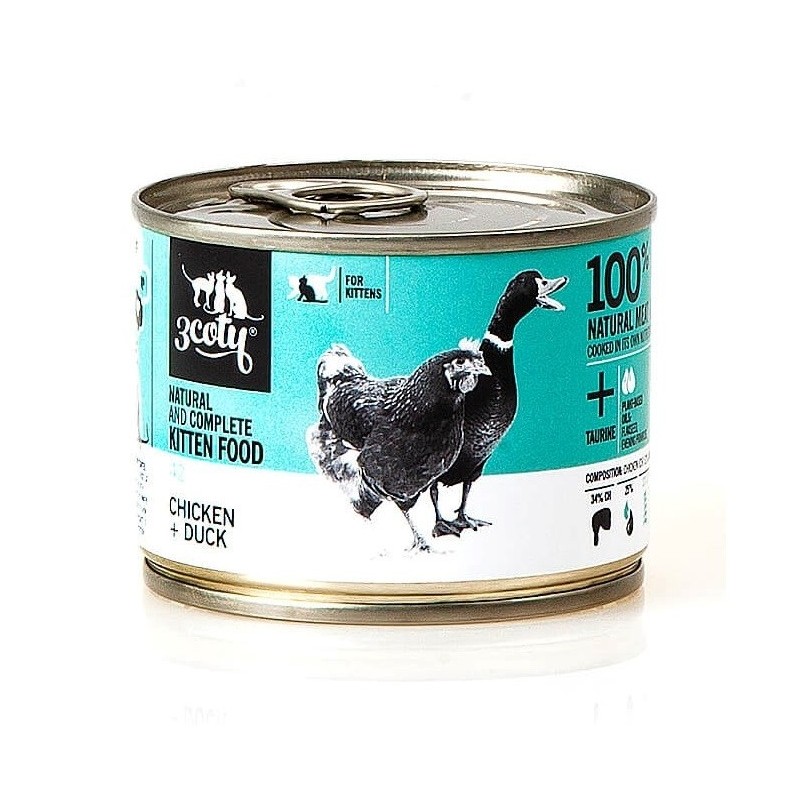3Coty CHICKEN + DUCK for Kittens 180g 3Coty CHICKEN + DUCK for Kittens 180g