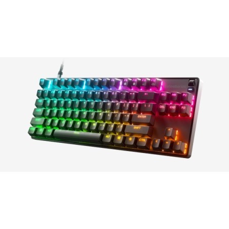 SteelSeries Gaming Keyboard Apex 9 TKL Gaming keyboard Durable and Portable, the detachable USB-C braided cable can withstand