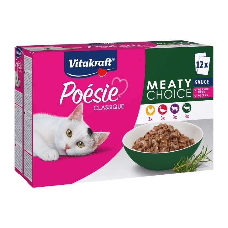 VITAKRAFT POESIE CLASSIQUE multip Meaty przysmak dla kota12x85g