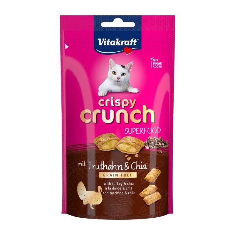 VITAKRAFT CRISPY CRUNCH indyk/chia przysmak dla kota 60g