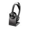 POLY Zestaw słuchawkowy Voyager Focus 2 USB-C-C + przejściówka USB-C/A Adapter + podstawka ładująca