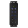 ICY BOX IB-HUB1703-QC3 USB 3.2 Gen 1 (3.1 Gen 1) Type-B 5000 Mbit/s Czarny