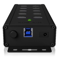 ICY BOX IB-HUB1703-QC3 USB 3.2 Gen 1 (3.1 Gen 1) Type-B 5000 Mbit/s Czarny