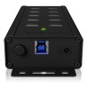 ICY BOX IB-HUB1703-QC3 USB 3.2 Gen 1 (3.1 Gen 1) Type-B 5000 Mbit/s Czarny