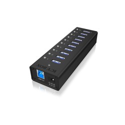 ICY BOX IB-AC6110 USB 3.2 Gen 1 (3.1 Gen 1) Type-B 5000 Mbit/s Czarny