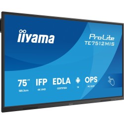 Monitor IIYAMA 189.3cm(75") TE7512MIS-B4AG 16:9 M-Touch HDMI+2xUSB-C
