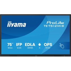 Monitor IIYAMA 189.3cm(75") TE7512MIS-B4AG 16:9 M-Touch HDMI+2xUSB-C