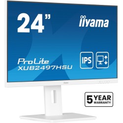 Iiyama TFT XUB2497HSU IPS 24'' HDMI/DP/2xUSB/hoev/weiß - Płaski ekran - 60.5 cm