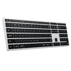 Satechi Slim X3 - klawiatura z układem numerycznym Bluetooth do czterech urządzeń USB-C US International (silver)