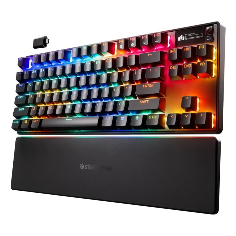 SteelSeries Klawiatura Gaming Apex Pro TKL Gen 3 US Layout Bluetooth Czarna 2.4 GHz / Bluetooth/ Wired OmniPoint 3.0 Adjustable