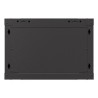 Szafa instalacyjna rack wisząca 19" 6U 540x350 czarna drzwi przeszklone LANBERG (Flat Pack)