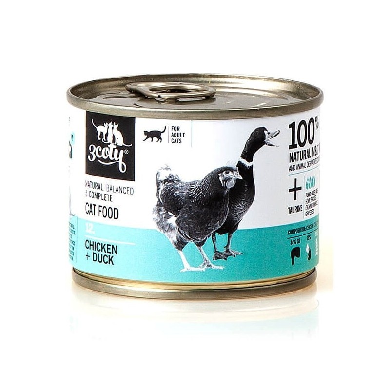 3Coty CHICKEN + DUCK for Adult cats 180g 3Coty CHICKEN + DUCK for Adult cats 180g