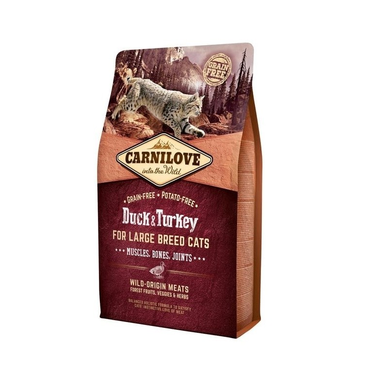 CARNILOVE CAT DUCK & TURKEY FOR LARGE BREED 2kg CARNILOVE CAT DUCK & TURKEY FOR LARGE BREED 2kg