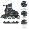 ŁYŻWOROLKI NILS EXTREME NH18191 2W1 CZARNO-NIEBIESKIE ROZM. L (39-43) Z WYMIENNĄ PŁOZĄ HOKEJOWĄ