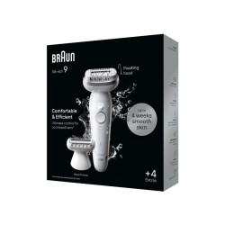 Depilator Braun Silk-épil 9 9-041, Srebrny, 40 pęset, MicroGrip, Bateria, 100 - 240 V, 50/60 Hz