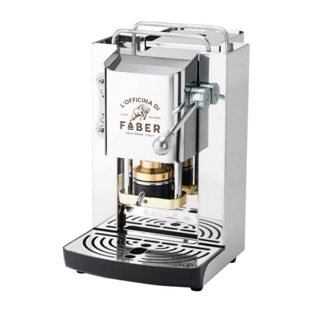 Ekspres do kawy Faber Pro Deluxe ze stali nierdzewnej i chromu ESE Pad