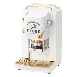 Ekspres do kawy Faber Pro Deluxe Pure White & Brass ESE Pad