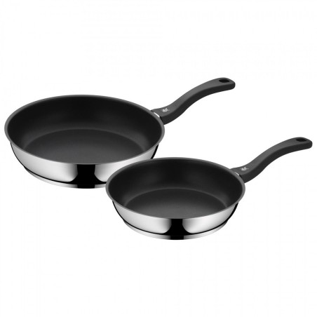 Zestaw garnków WMF ze stali nierdzewnej i plastiku, średnica 24 cm - 28 cm, 2 sztuki