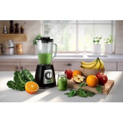Tefal BlendForce II BL4358 blender 1,25 l Blender stołowy 800 W Czarny, Stal szczotkowana
