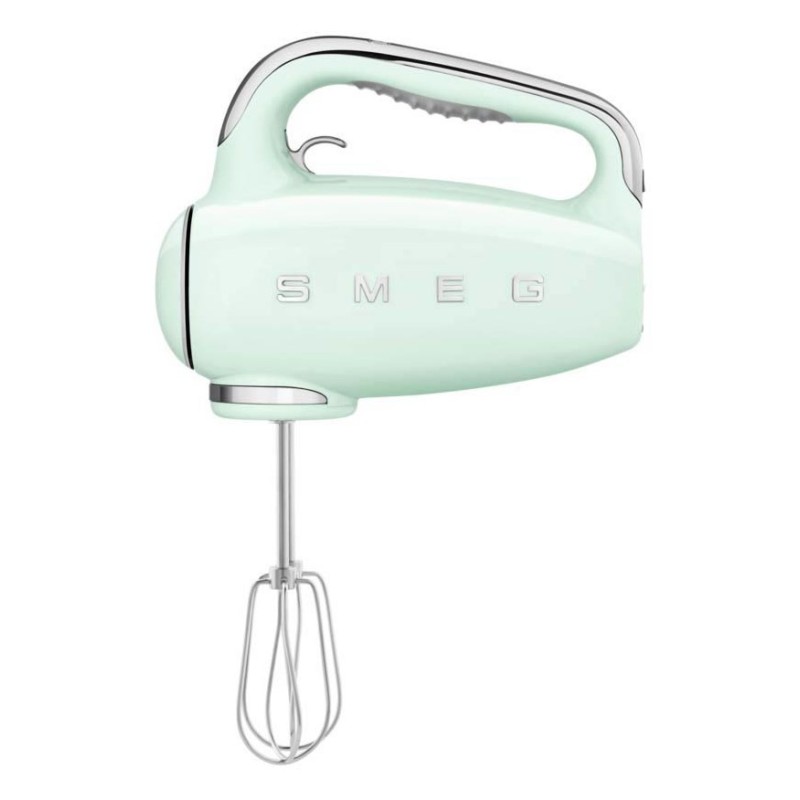 Mikser ręczny Smeg HMF01PGEU w stylu retro z lat 50. Pastelowa zieleń