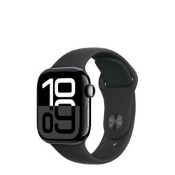 Apple Watch Series 10 Aluminium 42mm Diamentowa czerń (Sport Band Black) M/L