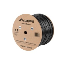 Kabel sieciowy zewnętrzne Lanberg LCF6-21CU-0305-BK (FTP 305m kat. 6 kolor czarny)