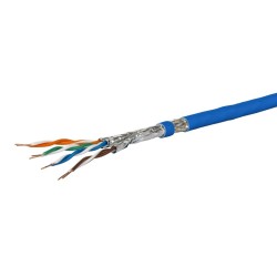 METZ CONNECT do układania Cat 7A S/FTP, MC GC1300 pro22, LSZH, niebieski 100m Pierścień