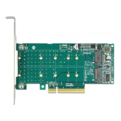 Delock PCI Express x8 Card 2 x internal NVMe M.2 Key M - Bifurcation - storage controller - M.2 NVMe Card - PCIe 4.0 x8