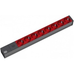 Listwa zasilająca Bachmann 48.30cm (19") ALU, 8-drożna, do UPS z IEC IEC IEC320 C14 (do systemów UPS), zasilający 2 m, 1U,, 8