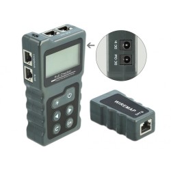Tester kabli LCD Delock RJ45 / PoE / DC - zestaw do testowania sieci