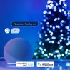 Twinkly Candies – 200 Lampki w kształcie świeczki RGB LEDs, przezroczysty przewód, USB-C