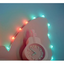 Twinkly Candies – 200 Lampki w kształcie serc RGB LEDs, zielony przewód, USB-C
