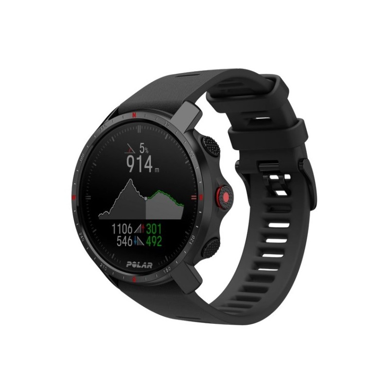 Polar Grit X Pro - Titanium - Zegarek sportowy z paskiem - perforowana skóra - szary - Rozmiar paska: M/L - Wyświetlacz 3 cm