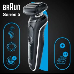 Golarka foliowa Braun Series 5 51-W1600s Czarny, Biały
