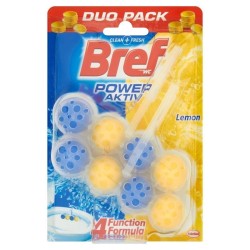 BREF Zawieszka do WC Power Aktiv Cytryna 2x50g