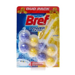 BREF Zawieszka do WC Power Aktiv Cytryna 2x50g