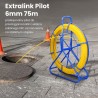 Extralink EX.30882 Pilot 6mm 75m Pilot do przeciągania kabli | włókno szklane FRP, śr. 6mm, dł. 75m, żółty