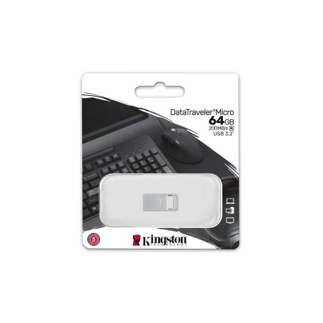 KINGSTON FLASH 64GB DATATRAVELER USB 3.2 Gen 1 200MB/s